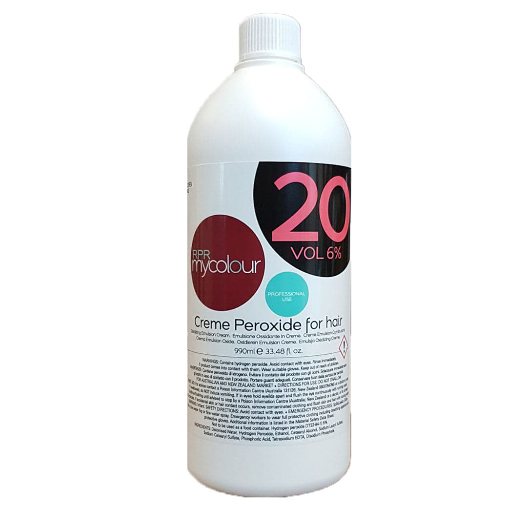 RPR MYCOLOUR 20 VOLUME CREME PEROXIDE 1 LTR - On Line Hair Depot