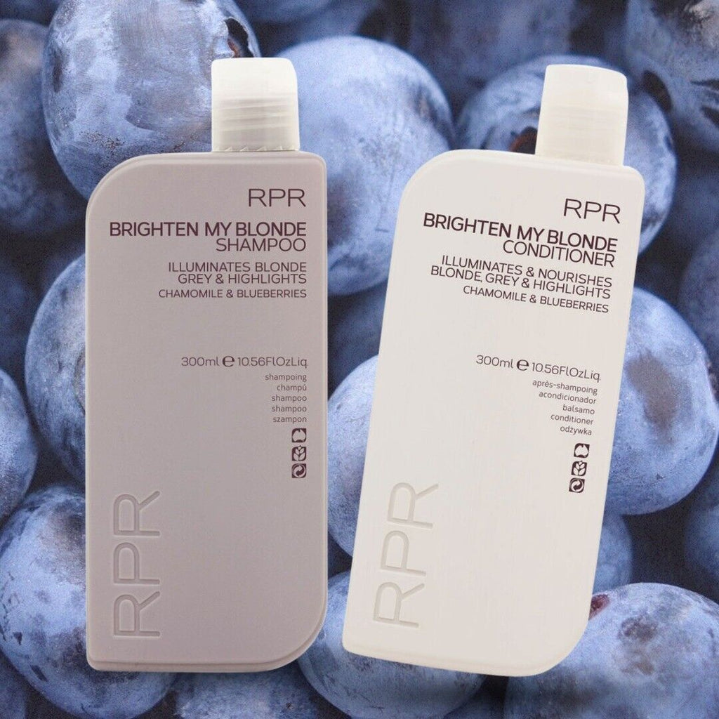 RPR Brighten My Blonde Duo Pack - Purple Toning Illuminates Blonde Grey & Highlights - On Line Hair Depot