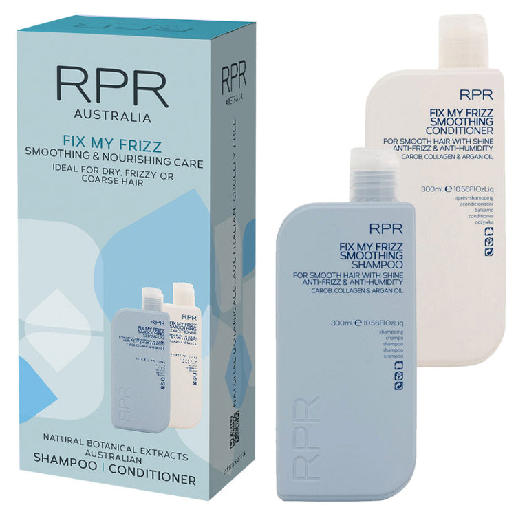 RPR Fix My Frizz Duo Pack Smoothing 300ml Duo with Shine Anti frizz/Humidity - On Line Hair Depot