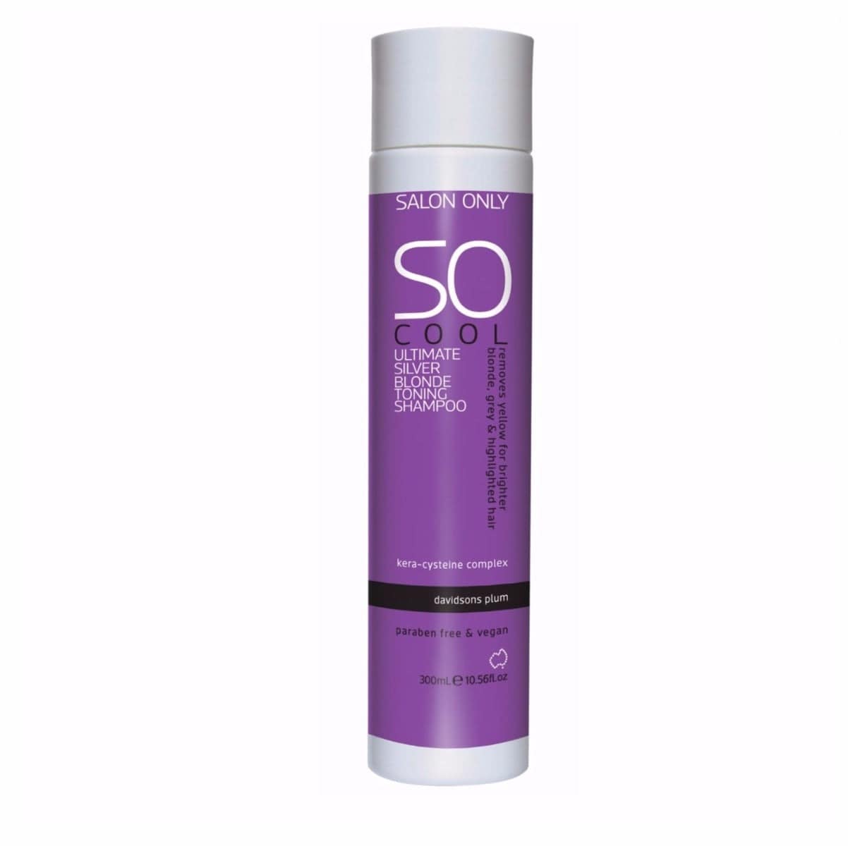 SO Cool Ultimate Silver Blonde Toning Shampoo 300ml Paraben Free & Vegan - On Line Hair Depot